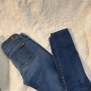 7 For All Mankind Dark Blue Straight Leg Jeans